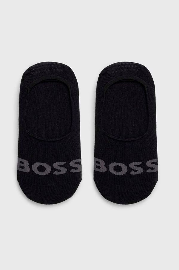 Boss Nogavice BOSS 2-pack moški, črna barva