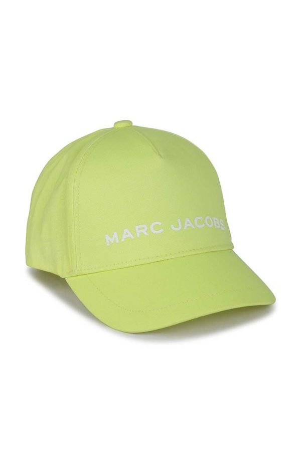 Marc Jacobs Otroška bombažna kapa Marc Jacobs rumena barva