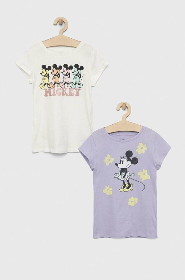 Gap Otroška bombažna kratka majica GAP x Disney 2-pack