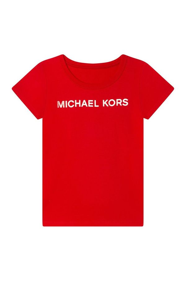 Michael Kors Otroška bombažna kratka majica Michael Kors rdeča barva