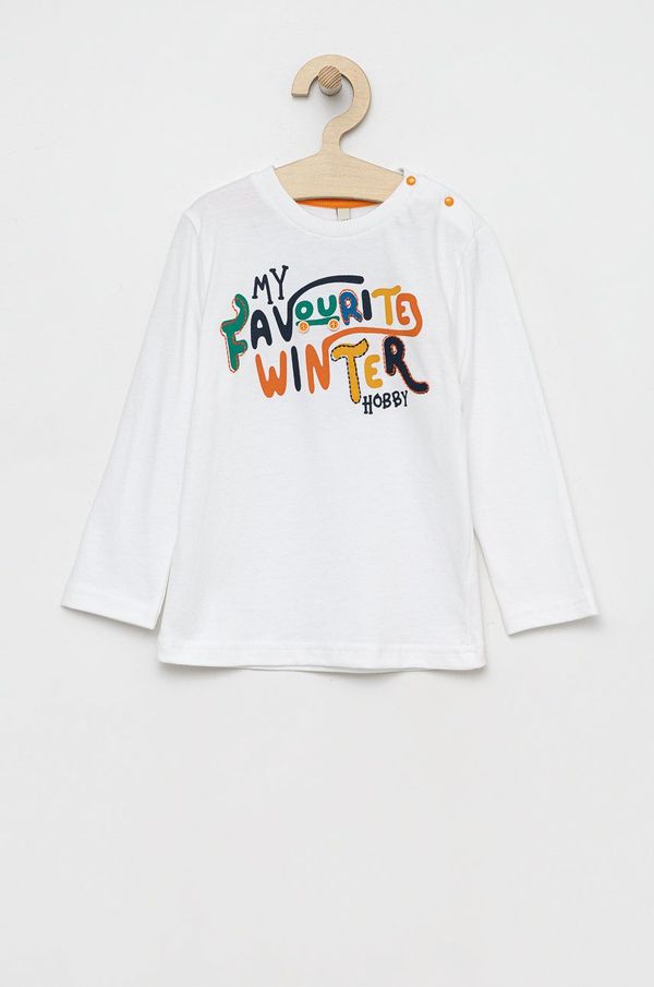 Birba&Trybeyond Otroška bombažna majica z dolgimi rokavi Birba&Trybeyond bela barva