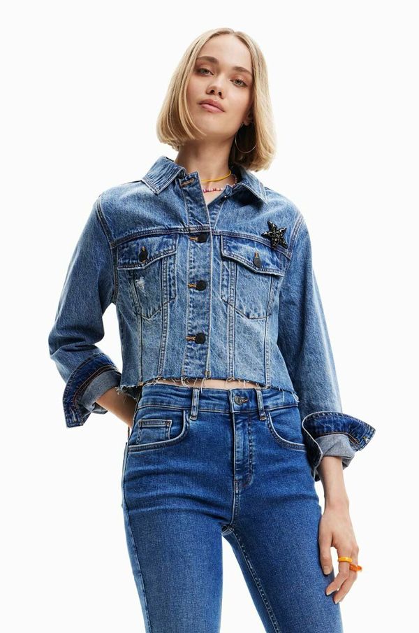 Desigual Otroška jeans jakna Desigual ženska