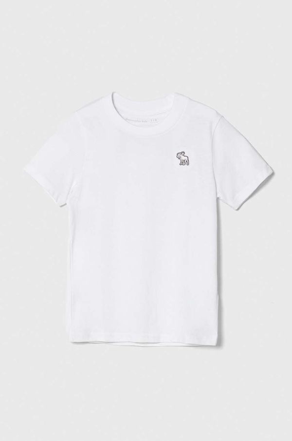 Abercrombie & Fitch Otroška kratka majica Abercrombie & Fitch 3-pack bež barva