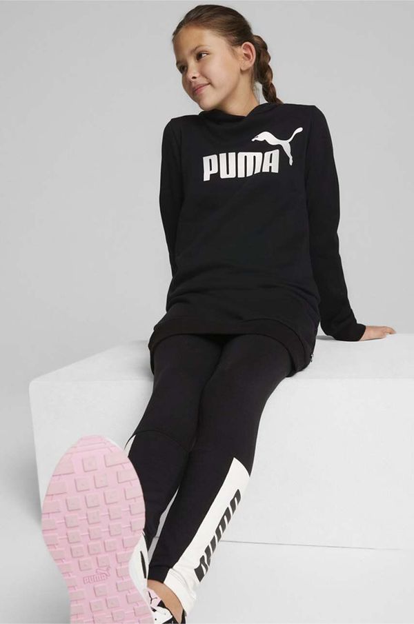 Puma Otroška obleka Puma črna barva