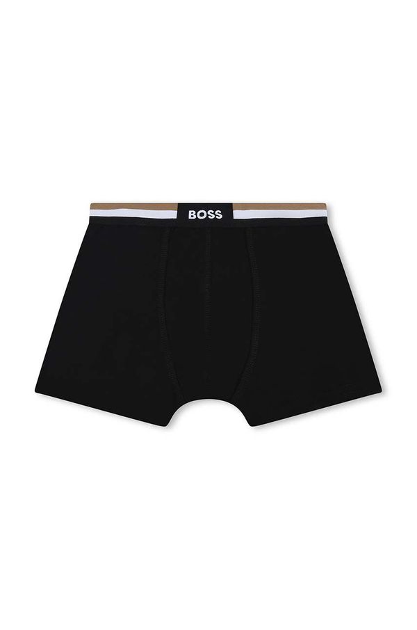 Boss Otroške boksarice BOSS 2-pack črna barva