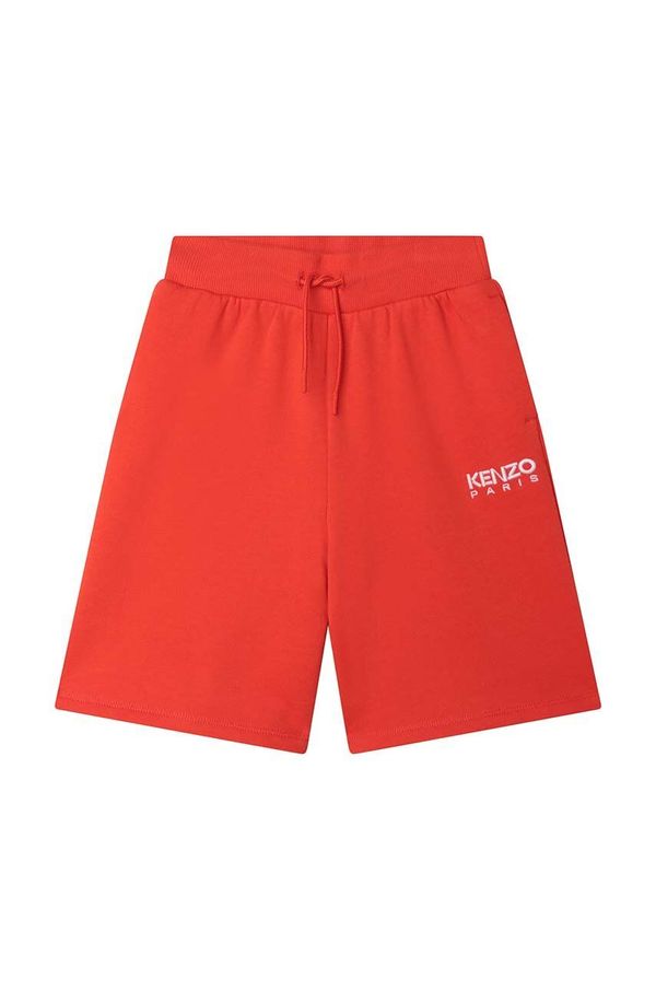 Kenzo kids Otroške bombažne kratke hlače Kenzo Kids rdeča barva