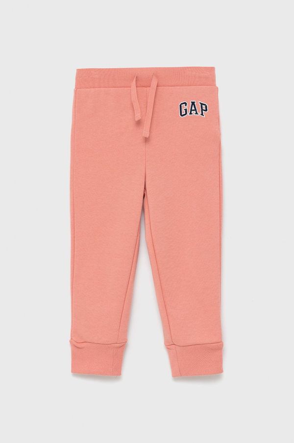 Gap Otroške hlače GAP oranžna barva