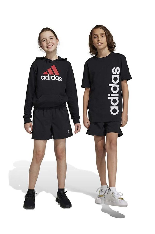 adidas Otroške kratke hlače adidas črna barva