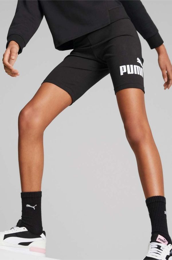 Puma Otroške kratke hlače Puma ESS+ Logo Short Leggings G črna barva