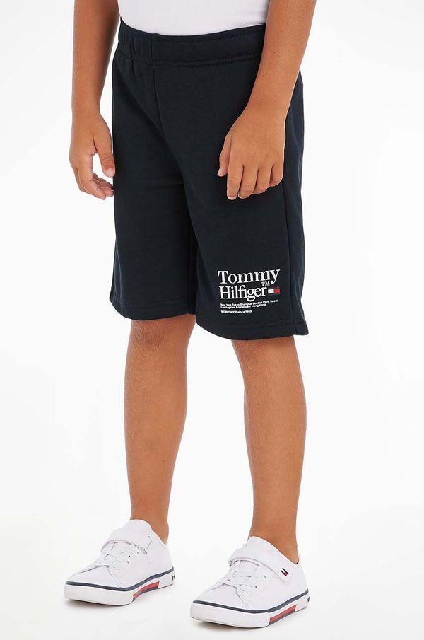 Tommy Hilfiger Otroške kratke hlače Tommy Hilfiger mornarsko modra barva