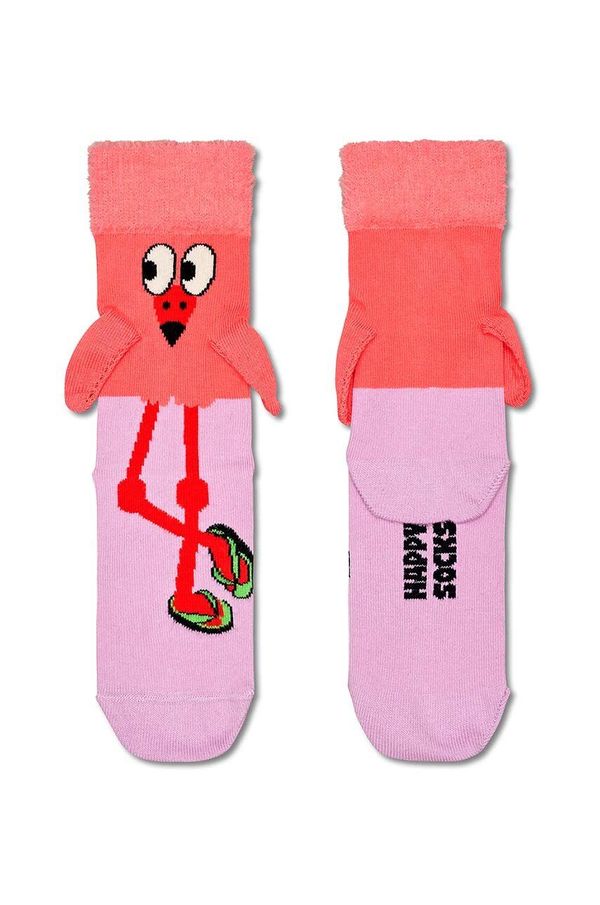 Happy Socks Otroške nogavice Happy Socks Kids Flamingo Sock roza barva