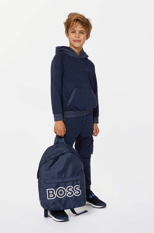 Boss Otroški nahrbtnik BOSS mornarsko modra barva