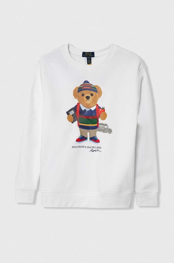 Polo Ralph Lauren Otroški pulover Polo Ralph Lauren bela barva