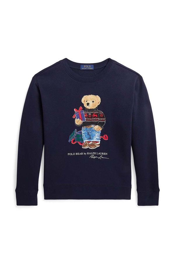 Polo Ralph Lauren Otroški pulover Polo Ralph Lauren mornarsko modra barva