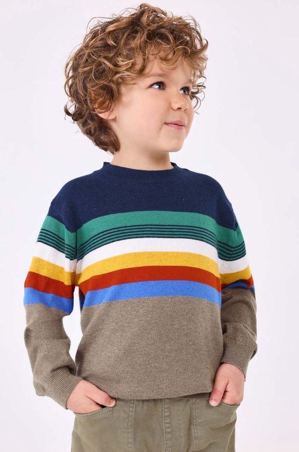 Mayoral Otroški pulover s primesjo volne Mayoral bež barva