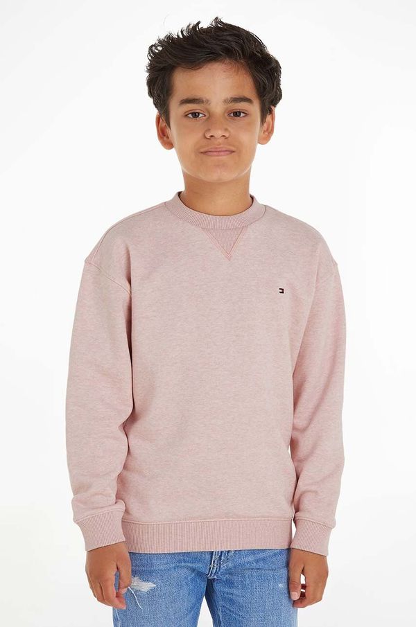 Tommy Hilfiger Otroški pulover Tommy Hilfiger roza barva