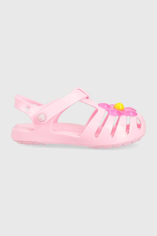 Crocs Otroški sandali Crocs ISABELLA CHARM SANDAL roza barva