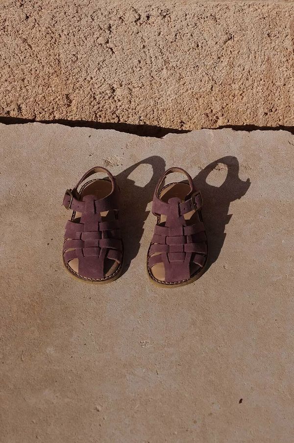 Konges Sløjd Otroški sandali iz semiša Konges Sløjd roza barva