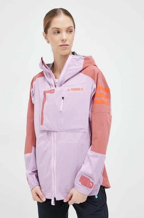 adidas TERREX Outdoor jakna adidas TERREX Xploric roza barva