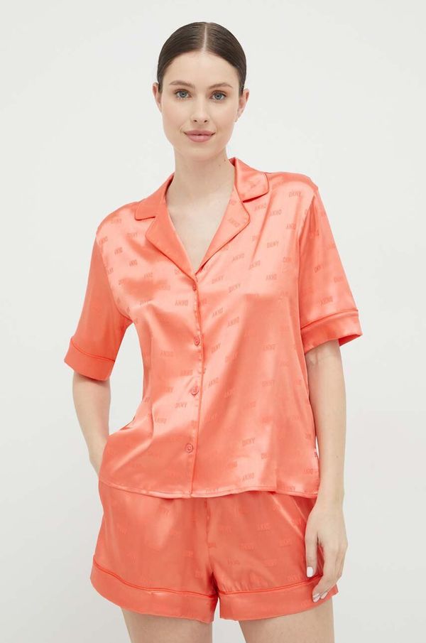 DKNY Pižama Dkny ženska, oranžna barva