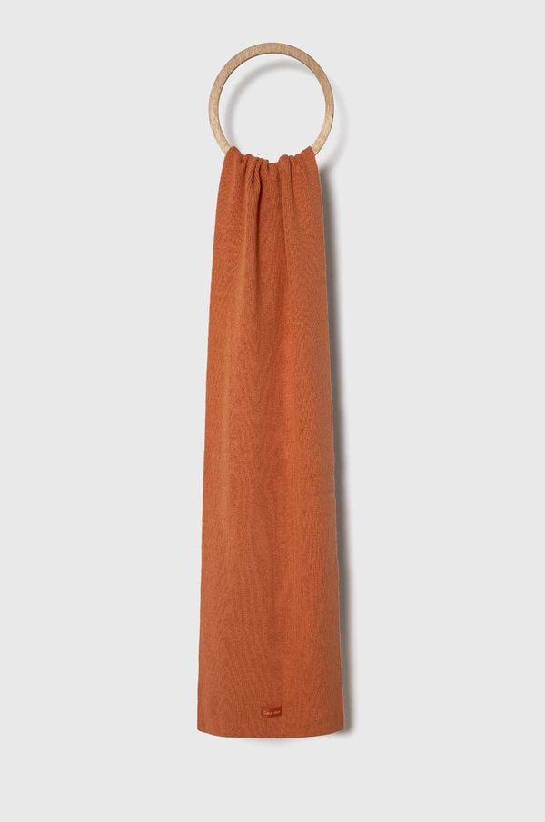 Calvin Klein Šal s primesjo volne Calvin Klein oranžna barva