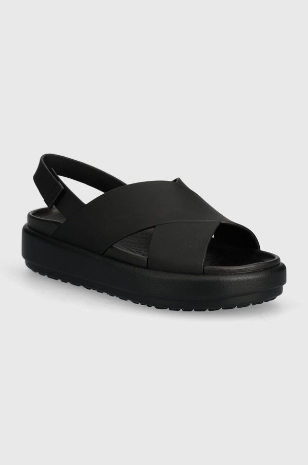 Crocs Sandali Crocs Brooklyn Luxe Strap črna barva, 209407.060