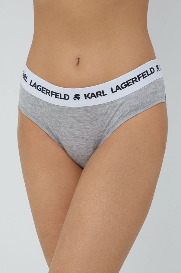Karl Lagerfeld Spodnjice Karl Lagerfeld siva barva