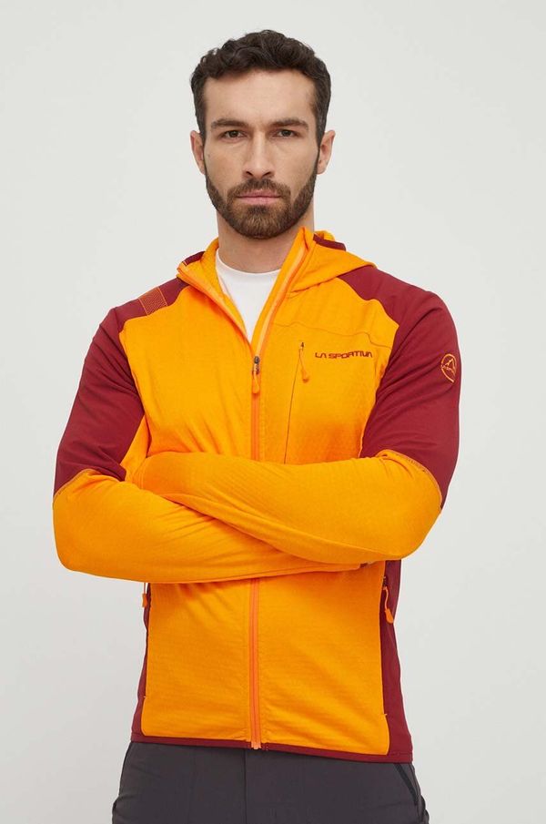 La Sportiva Športni pulover LA Sportiva Existence Hoody oranžna barva, s kapuco, P53102320