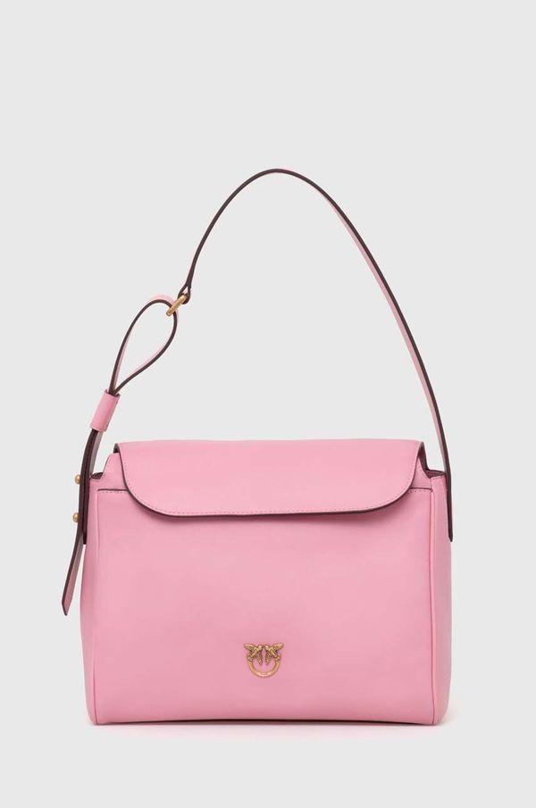 Pinko Usnjena torbica Pinko roza barva, 101442 A0QO