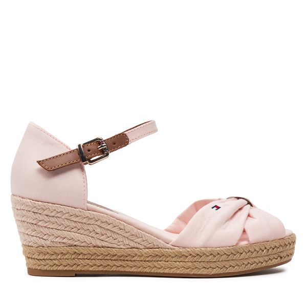 Tommy Hilfiger Espadrile Tommy Hilfiger Basic Open Toe Mid Wedge FW0FW04785 Whimsy Pink TJQ