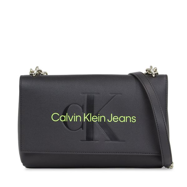 Calvin Klein Jeans Ročna torba Calvin Klein Jeans Sculpted Ew Flap Conv25 Mono K60K611866 Black/Dark Juniper 0GX