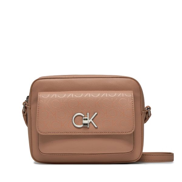 Calvin Klein Ročna torba Calvin Klein Re-Lock Camera Bag_Epi Mono K60K611565 Ash Rose Mono VB8
