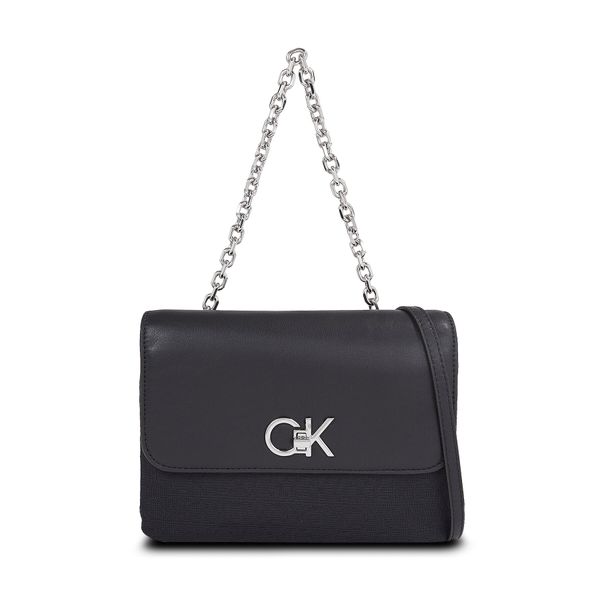 Calvin Klein Ročna torba Calvin Klein Re-Lock Double Gusett Bag_Jcq K60K611877 Black Jacquard Mono 0GK
