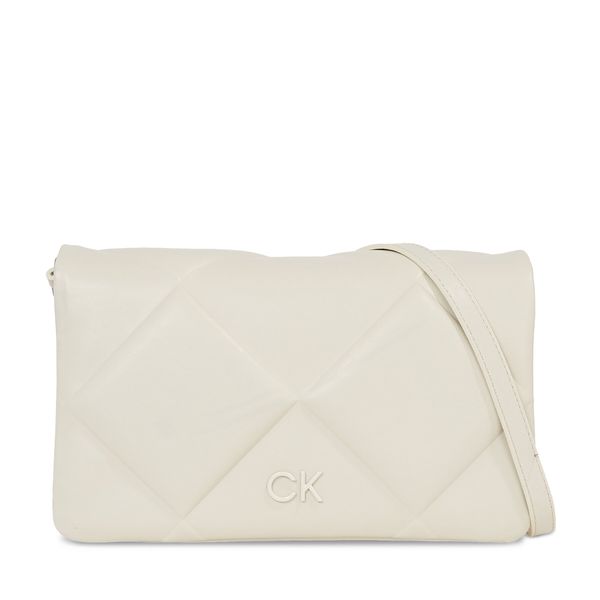 Calvin Klein Ročna torba Calvin Klein Re-Lock Quilt Shoulder Bag K60K611021 Dk Ecru PC4
