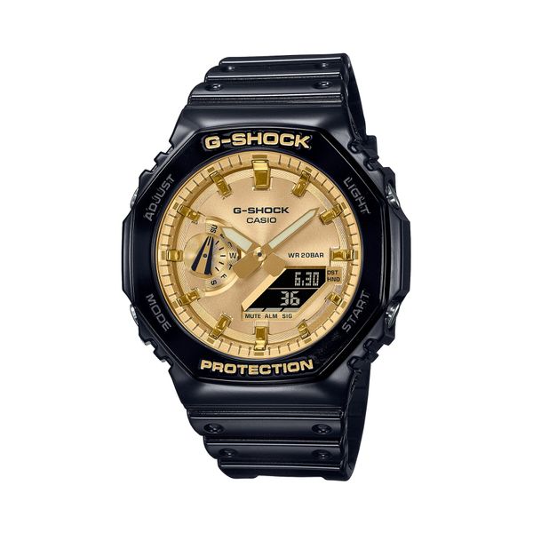 G-Shock Ročna ura G-Shock Octagon GA-2100GB-1AER Black/Gold