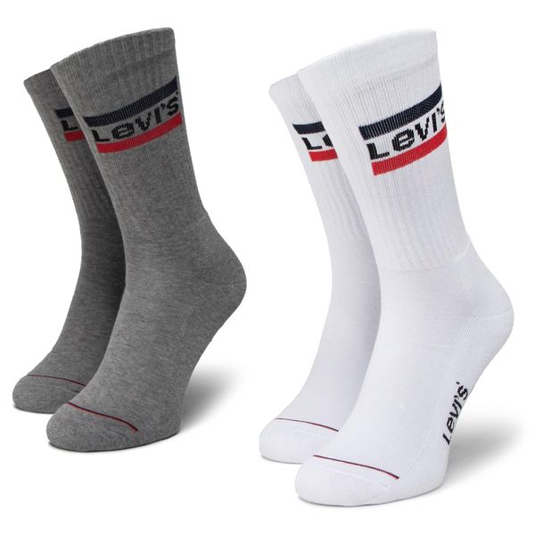 Levi's® Set 2 parov nisex visokih nogavic u Levi's® 37157-0151 White/Grey