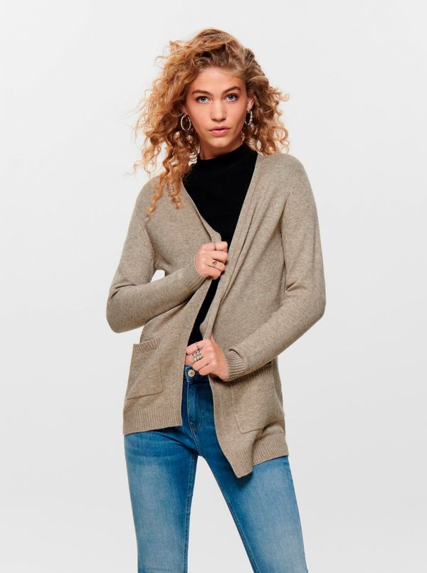 Only Beige cardigan with pockets ONLY Lesly - Women