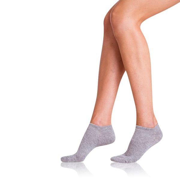 Bellinda Bellinda COTTON IN-SHOE SOCKS 2x - Women's shorts 2 pairs - gray