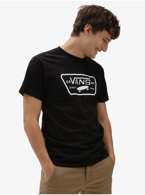 Vans Black men's T-shirt with print VANS Full Patch - Men