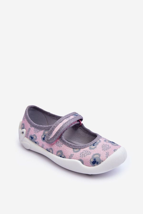 Kesi Children's slippers Ballet flats Teddy bears Befado Pink and Grey