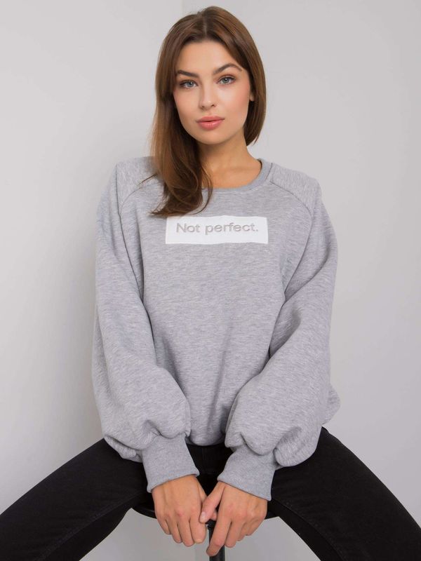 Fashionhunters Cotton grey hoodie