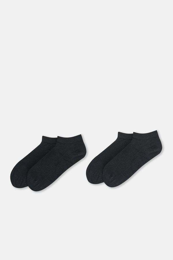 Dagi Dagi Black 6926 Men's Bamboo Booties Socks 2-Pack