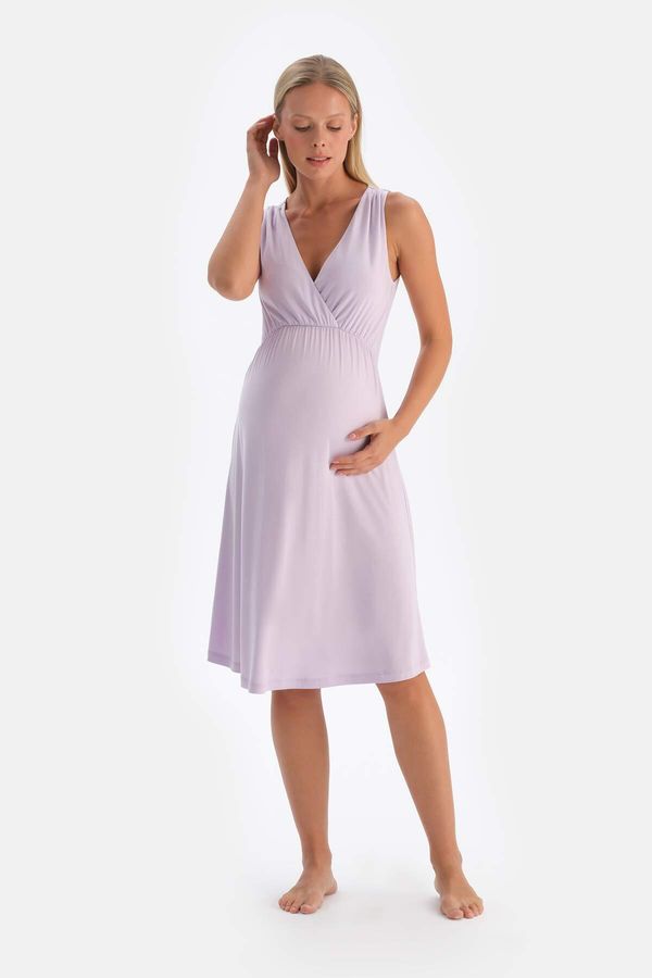 Dagi Dagi Lilac Viscose Maternity Nightgown