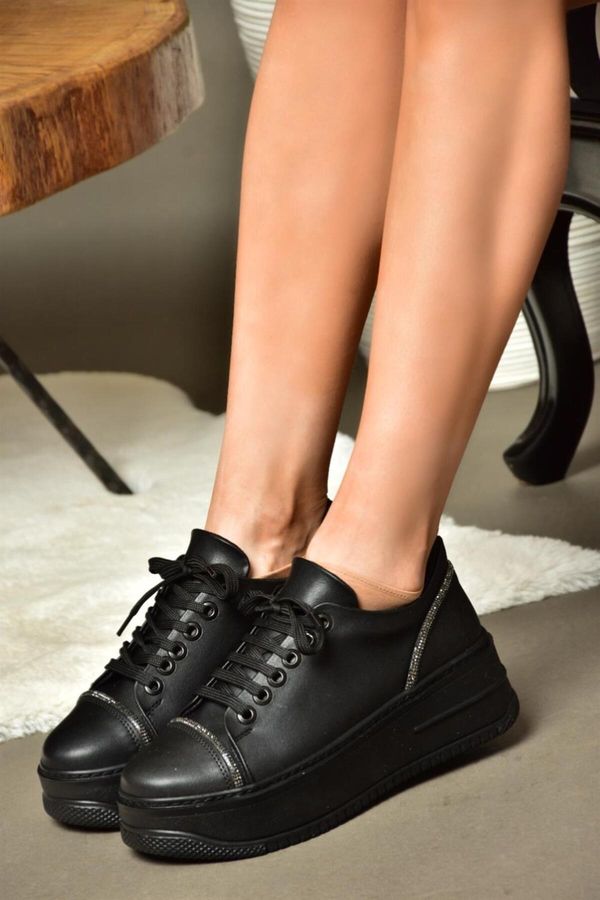 Fox Shoes Fox čevlji R274217509 črne debele podplatne superge superge