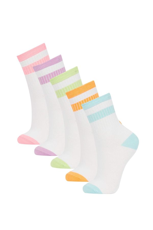 DEFACTO Girls Defacto Fit 5 Piece Cotton Long Socks