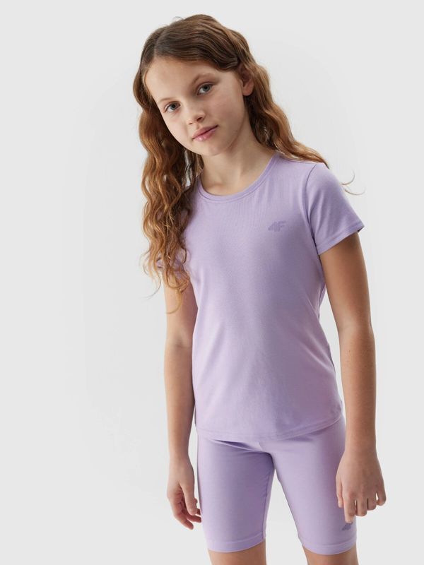 4F Girls' Plain T-Shirt 4F - Purple