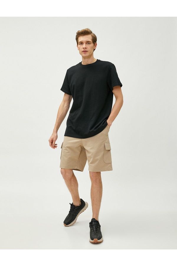 Koton Koton Cargo Shorts With Lace-Up Waist, Slim Fit. Pocket Detailed.