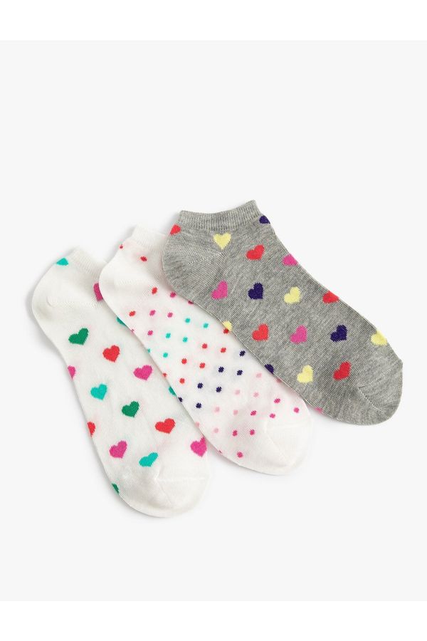 Koton Koton Heart-Hearted 3-Pack Booties Socks Set
