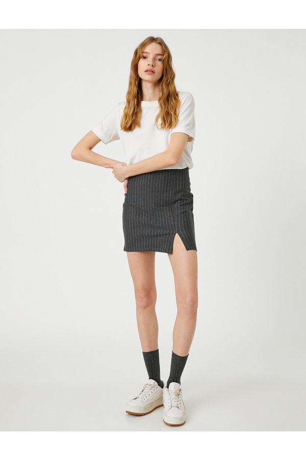 Koton Koton Mini Skirt Slim Fit With Side Slit