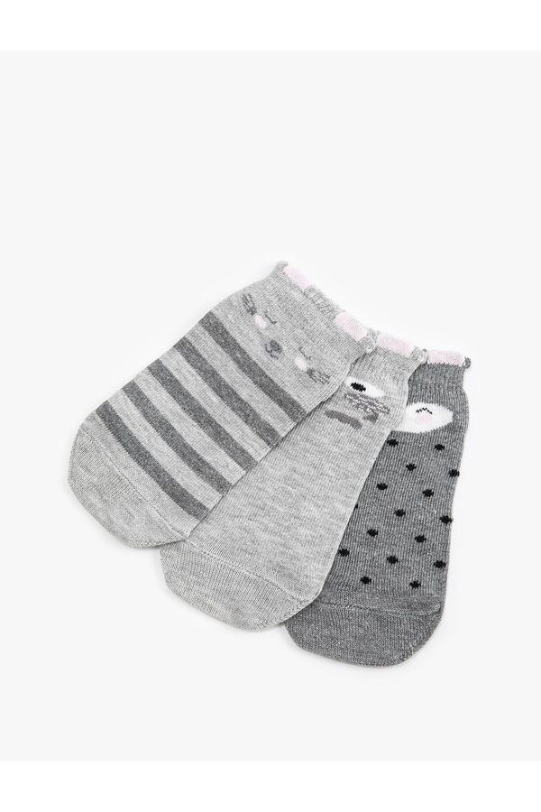 Koton Koton Set of 3 Animal Patterned Socks